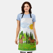 Kleines Pferdedesign für Kinder Schürze (Getragen)