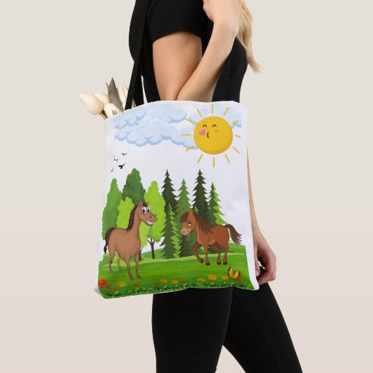 Kleines Pferdedesign für Kinder Tasche (Von Nahem)