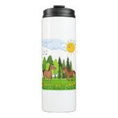 Kleines Pferdedesign für Kinder Thermosbecher (Vorderseite)