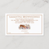 Kleines Pferdereiten Pony Termin Visitenkarte (Rückseite)