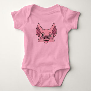 Kleines Piggy, großes Schwein Baby Strampler