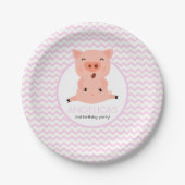 Kleines Piggy Party Pappteller (Vorderseite)