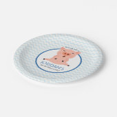 Kleines Piggy Party Pappteller (Schrägansicht)