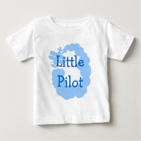 Kleines Pilotenbaby zum Shirt mit fliegendem Flugz