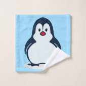 Kleines Pinguin Design Badetuch Set (Waschlappen)