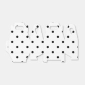 Kleines Polka Dots Muster: Schwarz & Weiß Geschenkschachtel (Ungefaltet)