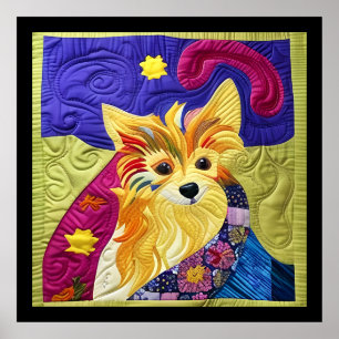 Kleines Pom Puppy-Quilt wie Design Poster