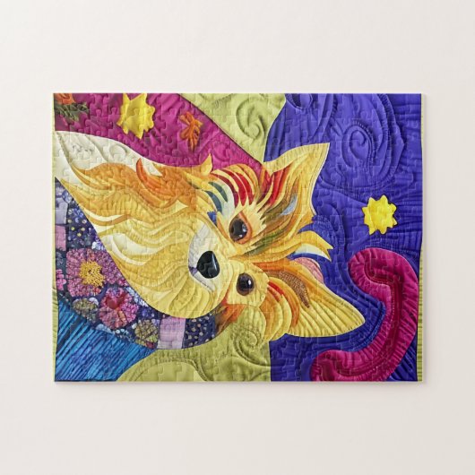 Kleines Pom Puppy-Quilt wie Design Puzzle (Horizontal)