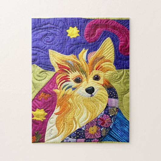 Kleines Pom Puppy-Quilt wie Design Puzzle (Vertikal)