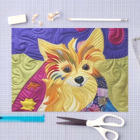 Kleines Pom Puppy-Quilt wie Design Seidenpapier (Handwerk)