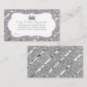 Kleines Princess-Windeln-Raffle-Ticket, Imitat-Gli Begleitkarte (Vorne/Hinten)