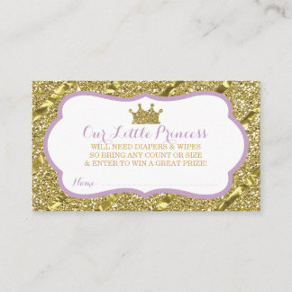 Kleines Princess-Windeln-Raffle-Ticket, Imitat-Gli Begleitkarte