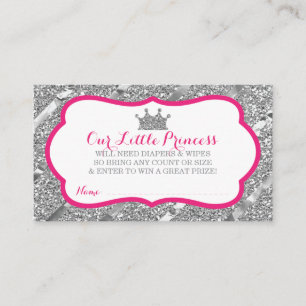 Kleines Princess-Windeln-Raffle-Ticket, Imitat-Gli Begleitkarte