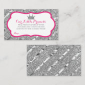 Kleines Princess-Windeln-Raffle-Ticket, Imitat-Gli Begleitkarte (Vorne/Hinten)