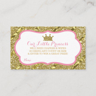 Kleines Princess-Windeln-Raffle-Ticket, Imitat-Gli Begleitkarte