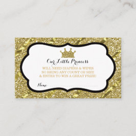 Kleines Princess-Windeln-Raffle-Ticket, Imitat-Gli Begleitkarte