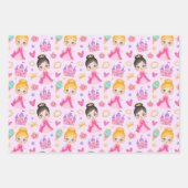 Kleines Princess Wrapping Paper Set von 3 Geschenkpapier Set (Vorderseite)