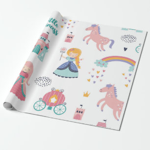 Kleines Prinzessendesign Geschenkpapier