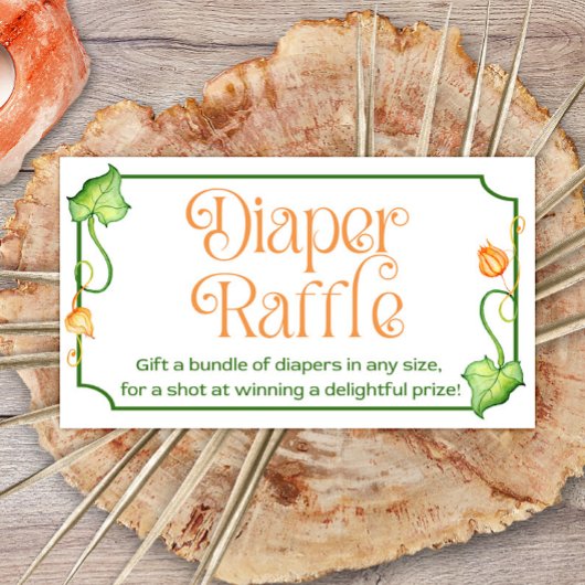 Kleines Pumpkin Baby Duwer Winkler Raffle Ticket Begleitkarte