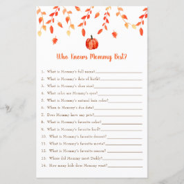 Kleines Pumpkin Baby Shower Game, das Mama kennt