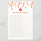 Kleines Pumpkin Baby Shower Game, das Mama kennt Flyer (Vorne)