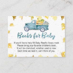 Kleines Pumpkin Babyduschbuch für Babybetten Visitenkarte