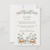 Kleines PUMPKIN, das einen Kerngeburtstag macht Dankeskarte (Vorderseite)