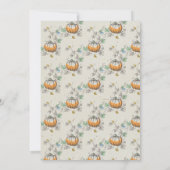 Kleines PUMPKIN, das einen Kerngeburtstag macht Einladung (Rückseite)