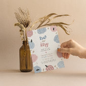 Kleines Pumpkin Herbstgeschlecht offenbart Party Einladung