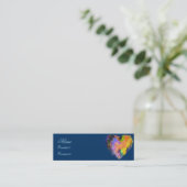 Kleines Punkt-Herz Telefonnummerkarte (Stehend Vorderseite)