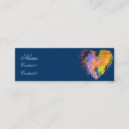 Kleines Punkt-Herz Telefonnummerkarte (Vorderseite)