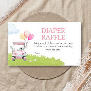 Kleines Putter-Golf-Baby-Shower-Windeln-Raffle Begleitkarte