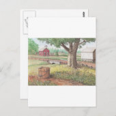 Kleines Red School House Postkarte (Vorne/Hinten)