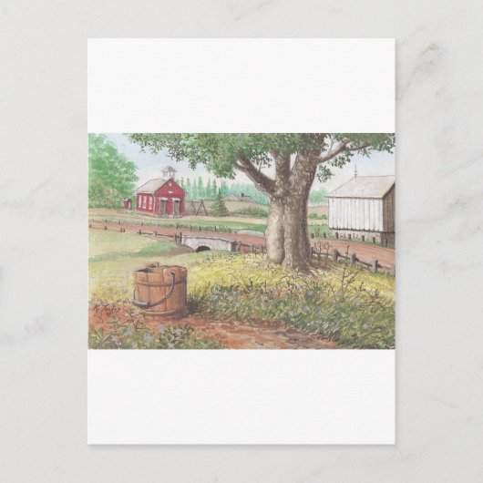 Kleines Red School House Postkarte (Vorderseite)