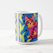 Kleines, reizbares Kittenquilt wie Design Kaffeetasse (VorderseiteRechts)
