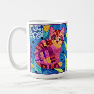 Kleines, reizbares Kittenquilt wie Design Kaffeetasse