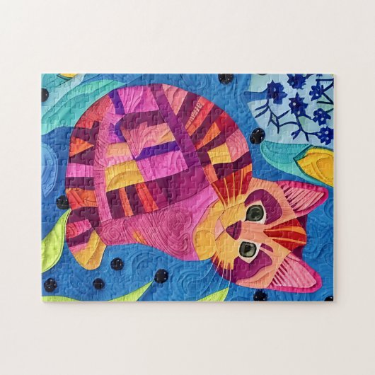 Kleines, reizbares Kittenquilt wie Design Puzzle (Horizontal)