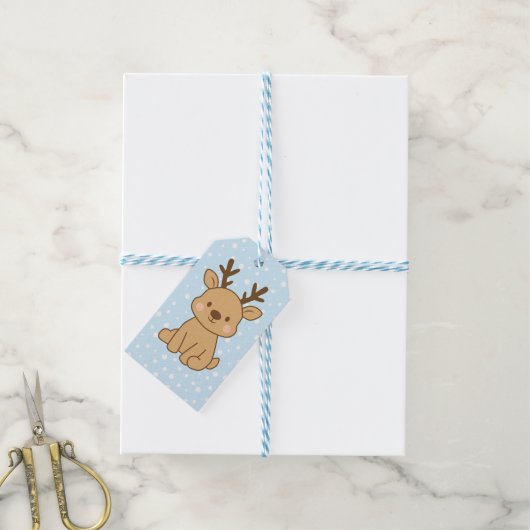 Kleines Rentier Geschenkanhänger (Mit Garn)
