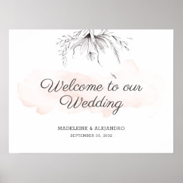 Kleines romantisches Hochzeitszeichen Poster