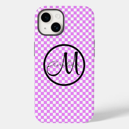 Kleines, rosa, Personalisiertes Muster Ca Case-Mate iPhone Hülle (Rückseite)