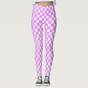 Kleines Rosa Weiß Karomuster Leggings