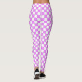 Kleines rosa, weißes, kariertes Muster Leggings (Rückseite)