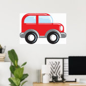 Kleines rotes Auto Poster (Heimbüro)