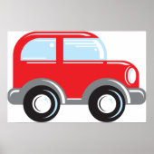 Kleines rotes Auto Poster (Vorne)