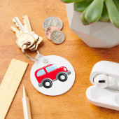 Kleines rotes Auto Schlüsselanhänger