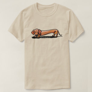 Kleines rotes Doxie T-Shirt