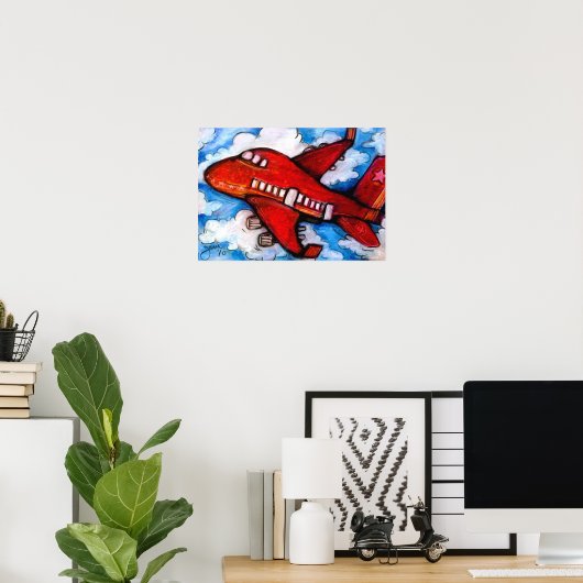 Kleines rotes Flugzeug Poster (Heimbüro)