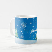 Kleines rotes Haus im Schnee Kaffeetasse (Vorderseite Links)