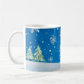 Kleines rotes Haus im Schnee Kaffeetasse (Links)