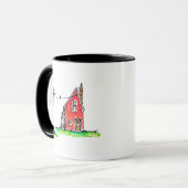 Kleines Rotes Haus mit Power Tasse (Vorderseite Links)
